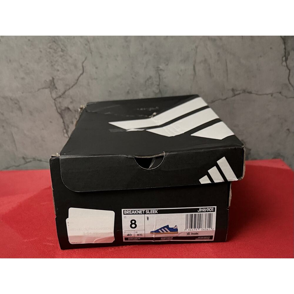 Adidas Women's Breaknet Lace-Up Casual Sneakers Blue/Pink Gum Sole Size 8.5 - Picture 11 of 11